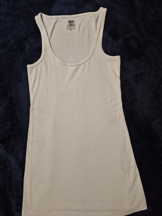 Route 66 Tops - Route 66 Women's White Ribbed Tank Top